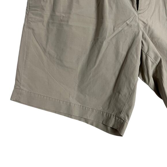 Brooks Brothers Supima Cotton Khaki Tan Pleated Shorts Size 35 - Picture 5 of 7